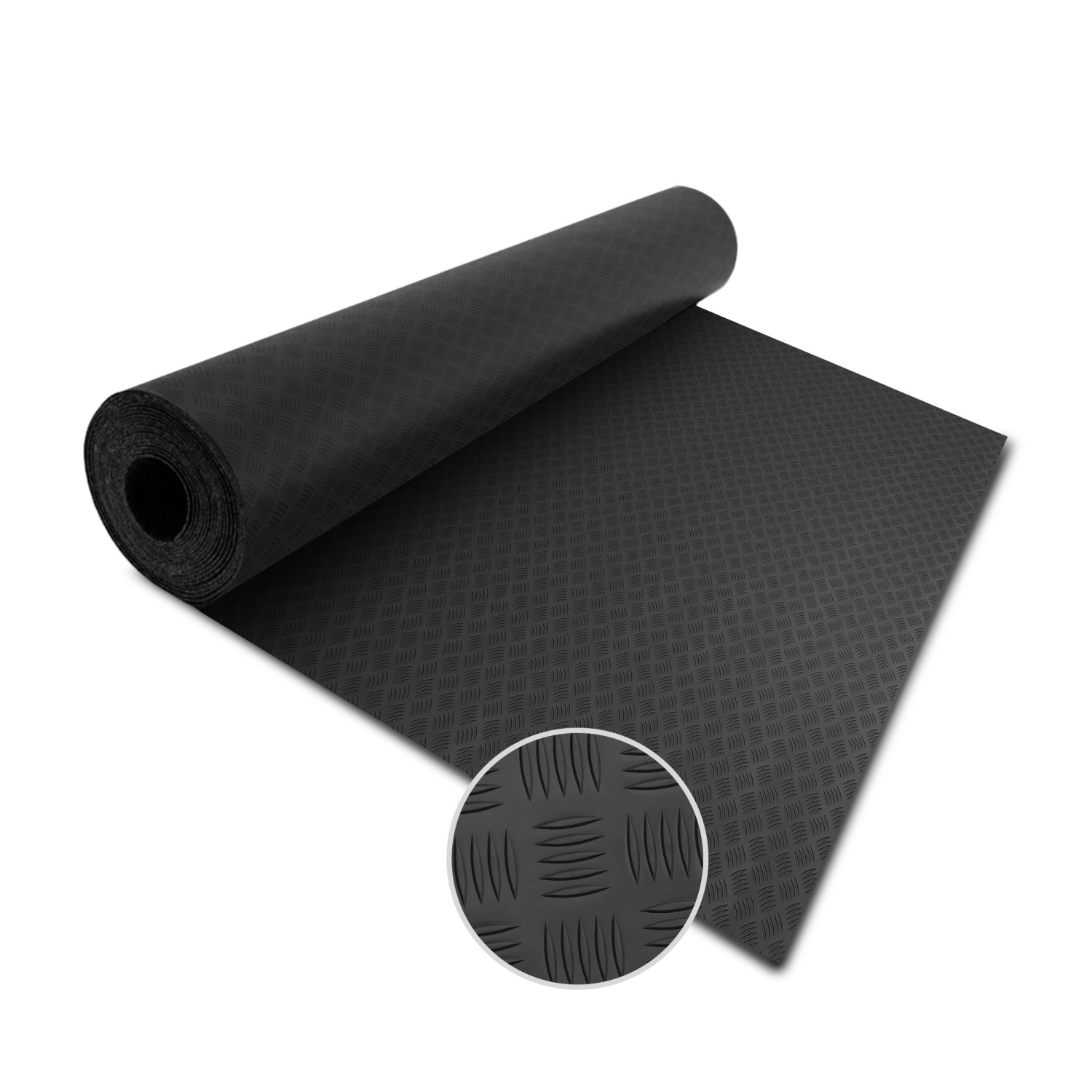 KARAT PVC-Bodenbelag Meterware Diamond Cut 2 mm Stärke Schwarz 120 x 100 cm günstig online kaufen