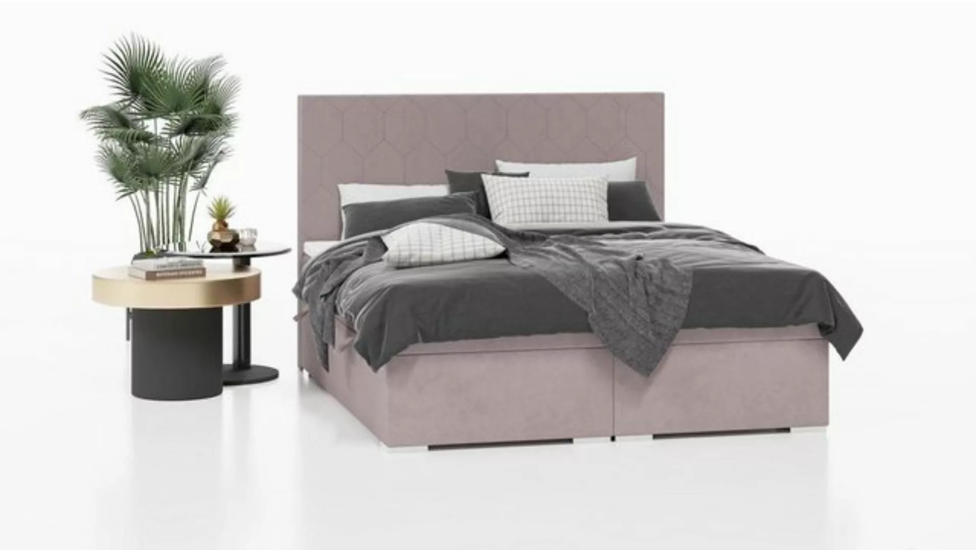 JVmoebel Boxspringbett Bett Design Doppelbett Schlafzimmer Textil Möbel Lux günstig online kaufen