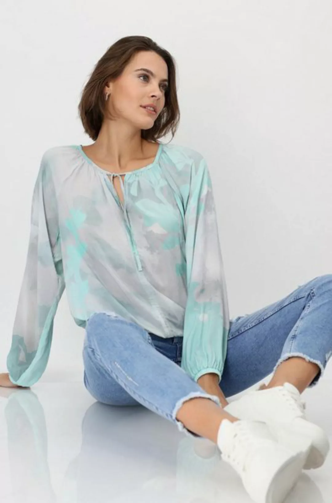 Monari Blusenshirt Bluse, bright mint gemustert günstig online kaufen