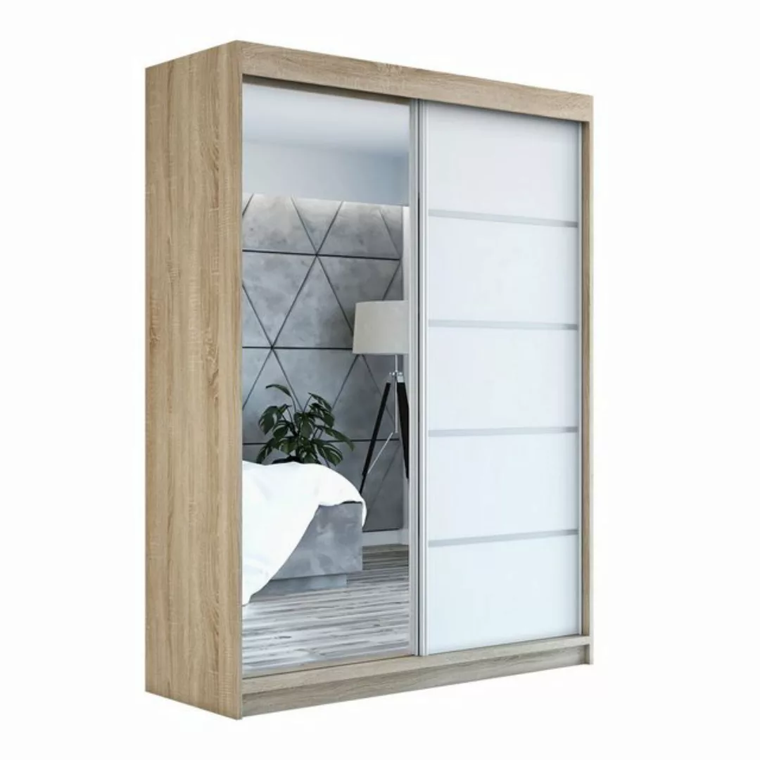 A&J MöbelLand GmbH Schwebetürenschrank GAP 160 cm mit Spiegel (Kostenlose L günstig online kaufen