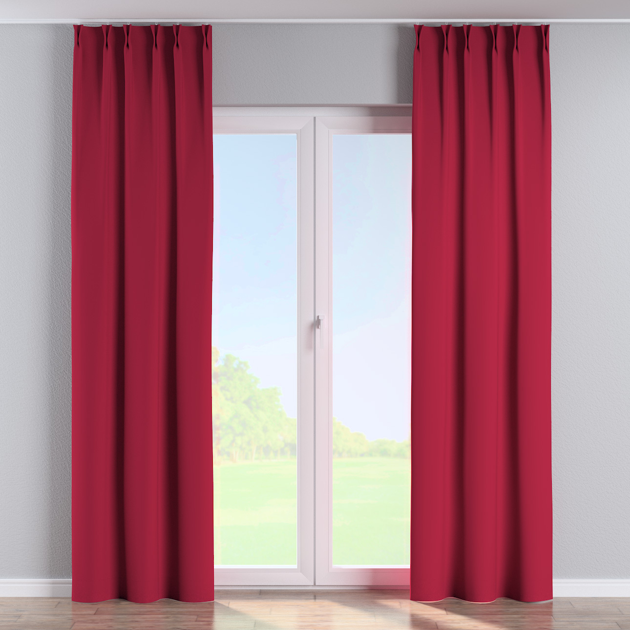 Vorhang mit flämischen 2-er Falten, burgund, Blackout (verdunkelnd) (269-51 günstig online kaufen