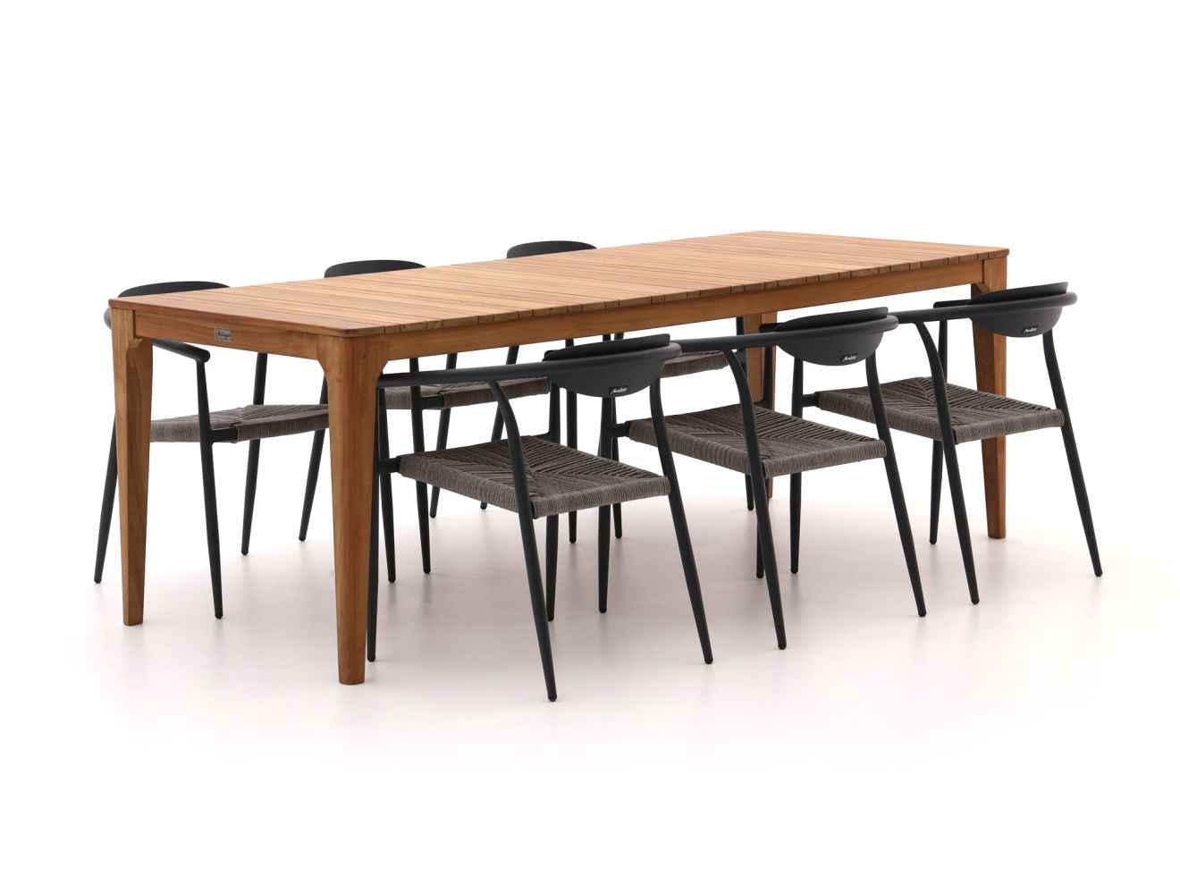 Manifesto Cavone/Bruca 220 cm Gartenmöbel-Set 7-teilig stapelbar günstig online kaufen