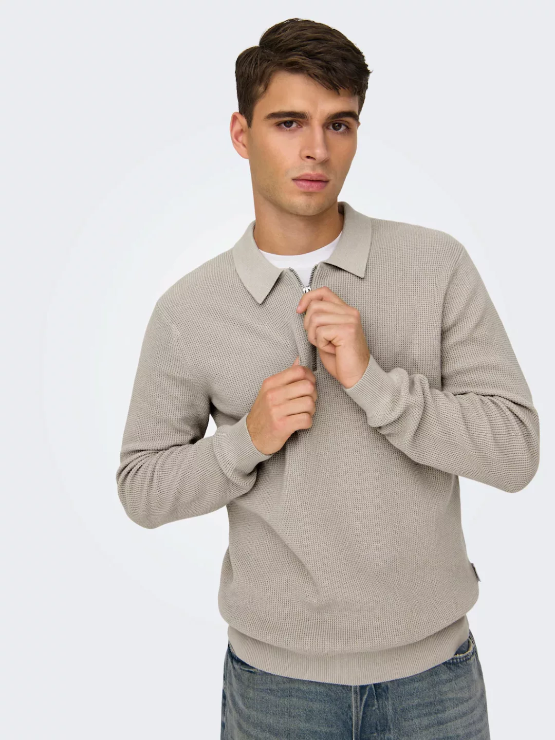 ONLY & SONS Polokragenpullover ONSMATTEO LS ZIP POLO günstig online kaufen