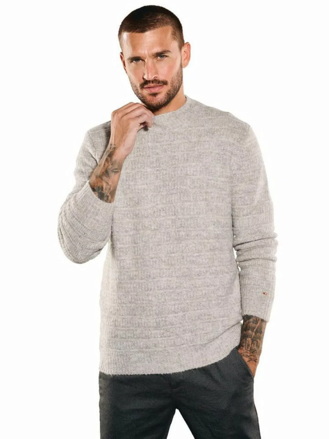 emilio adani Rundhalspullover Pullover uni günstig online kaufen