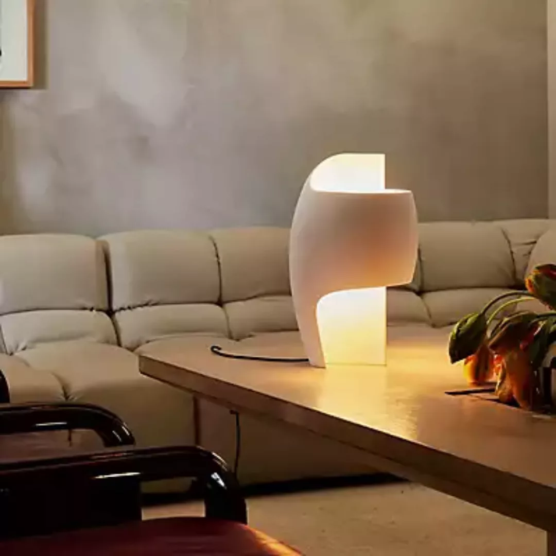 Tischleuchte La Lampe B LED stein weiß / Gips - DCW éditions - Weiß günstig online kaufen