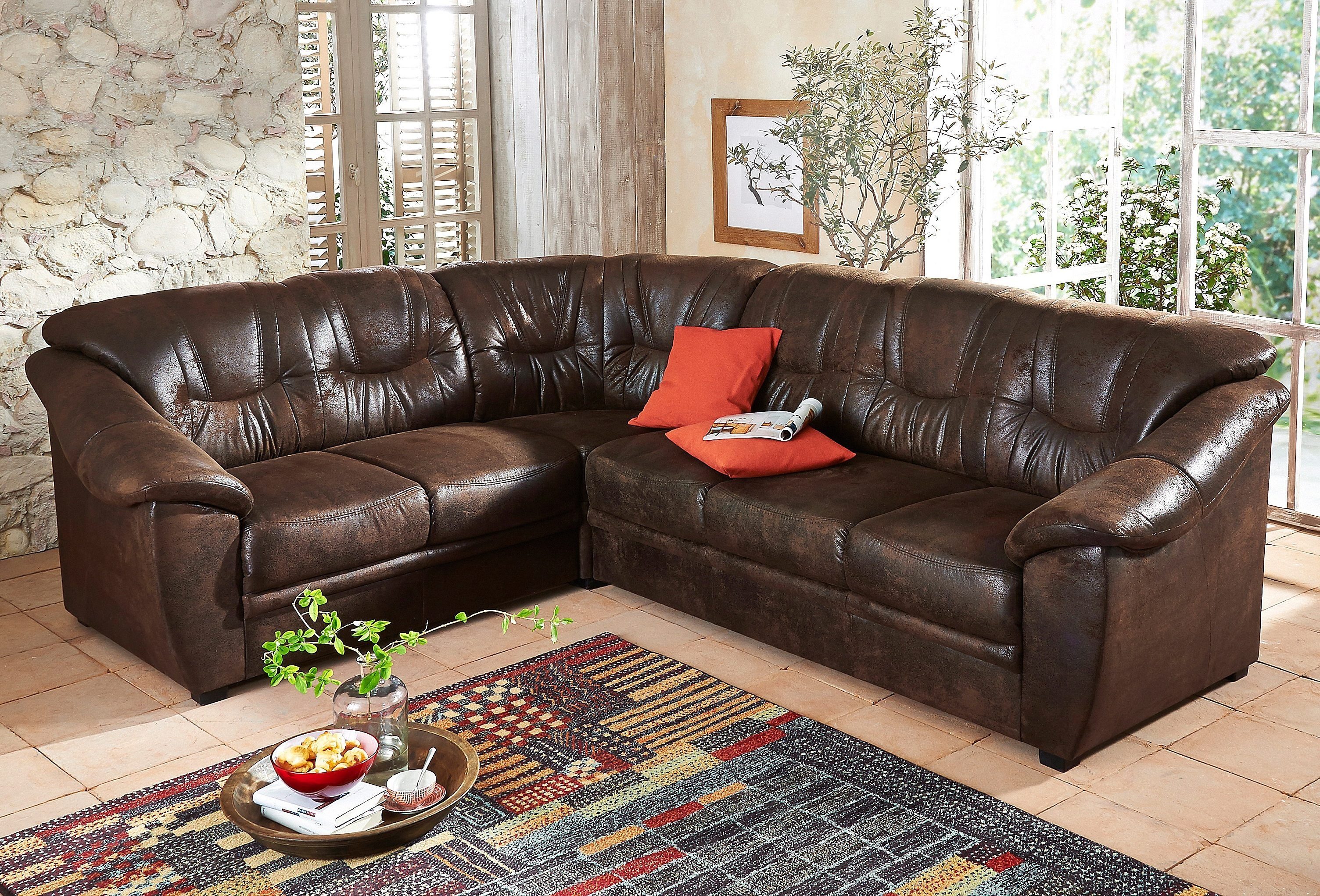 Home affaire Ecksofa "Savona L-Form", mit Federkern günstig online kaufen
