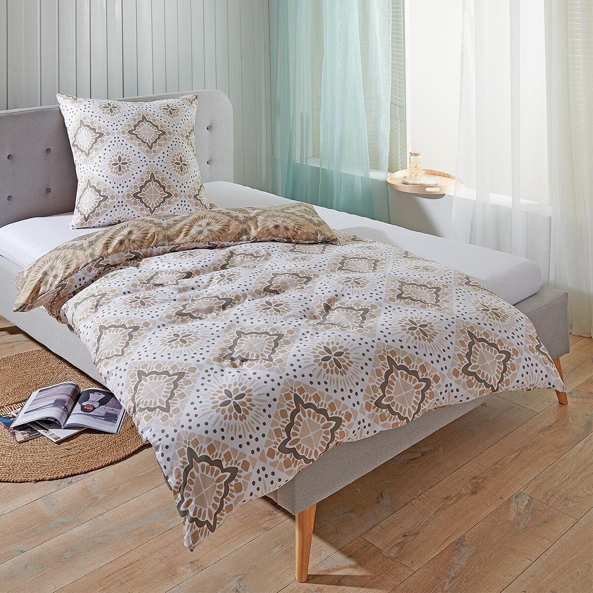 TRAUMSCHLAF Bettwäsche München beige, Mikrofaser, 3 günstig online kaufen