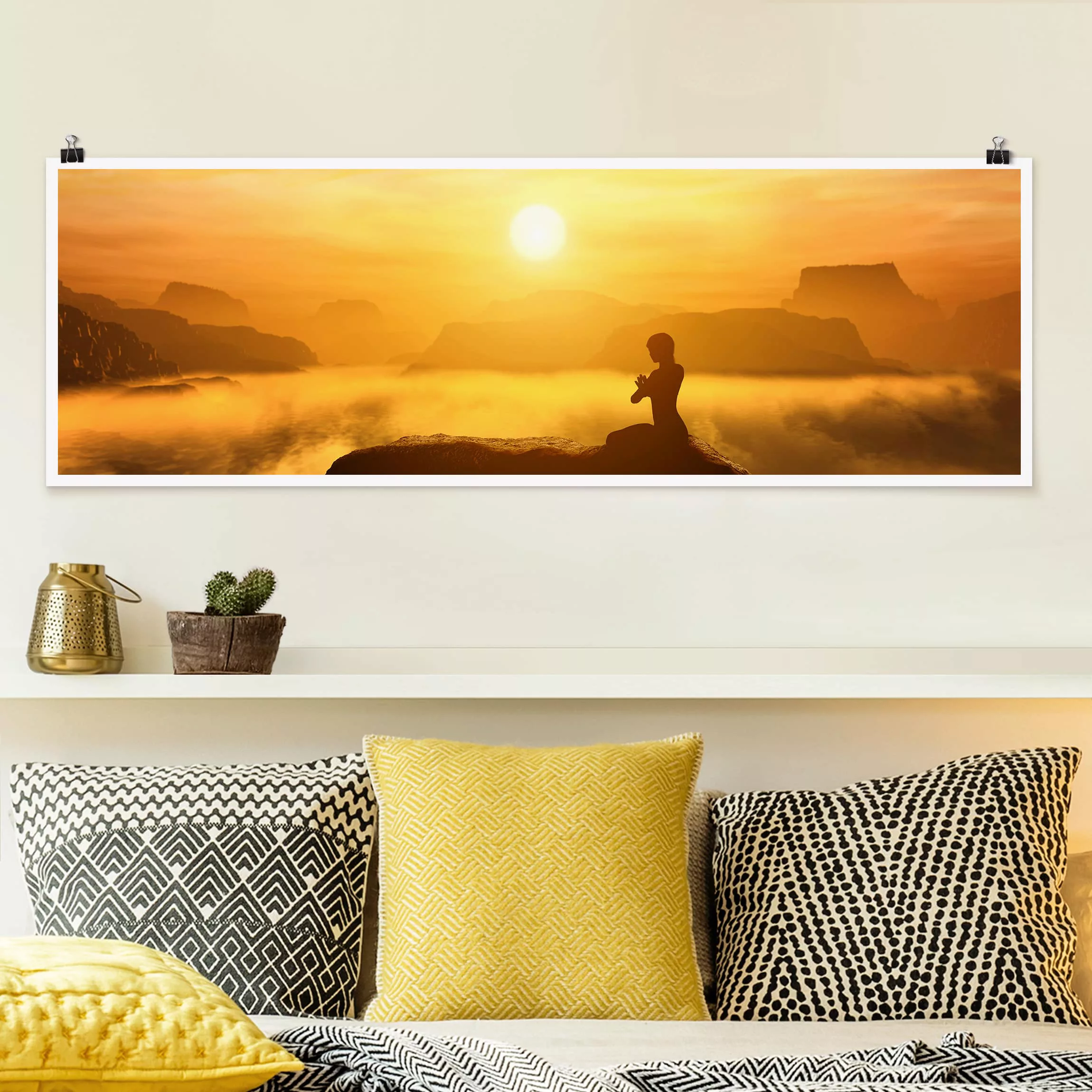 Panorama Poster Portrait Yoga Meditation günstig online kaufen