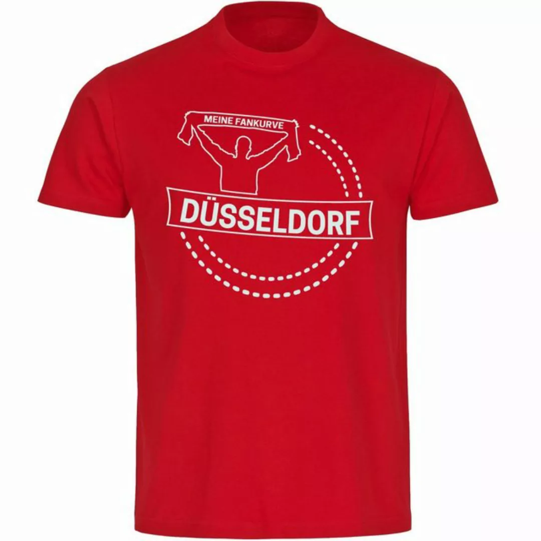 multifanshop T-Shirt Herren Düsseldorf - Meine Fankurve - Männer günstig online kaufen