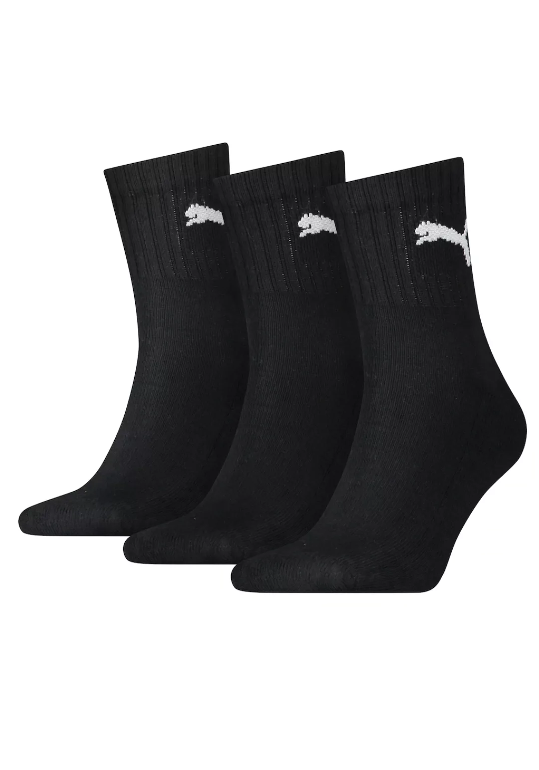 PUMA Sportsocken "short crew", (3er-Pack), mit klassischer Rippe günstig online kaufen