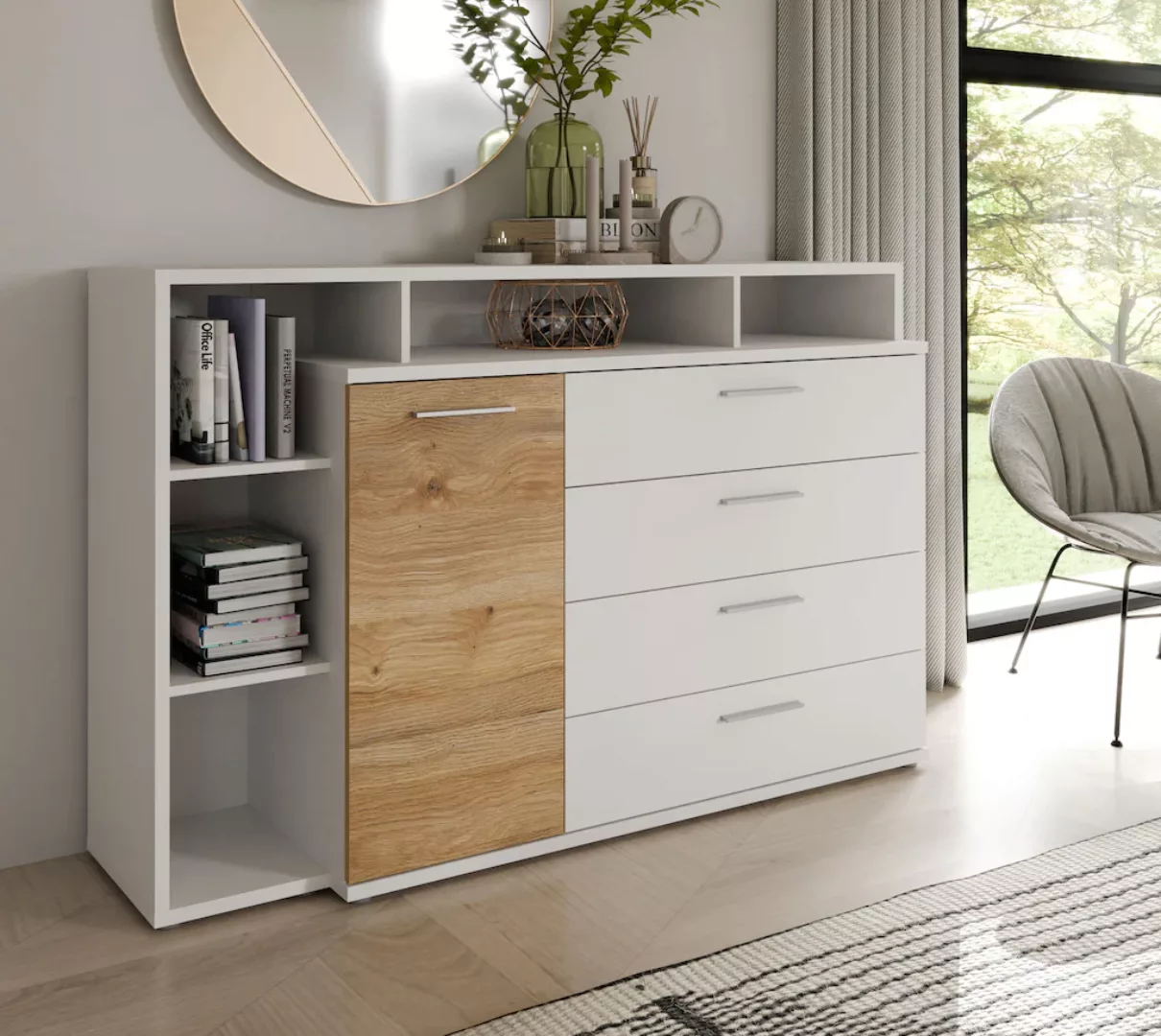 FORTE Kombikommode "MAYACUS", modernes Sideboard, Stauraum, 4 Schubkästen, günstig online kaufen