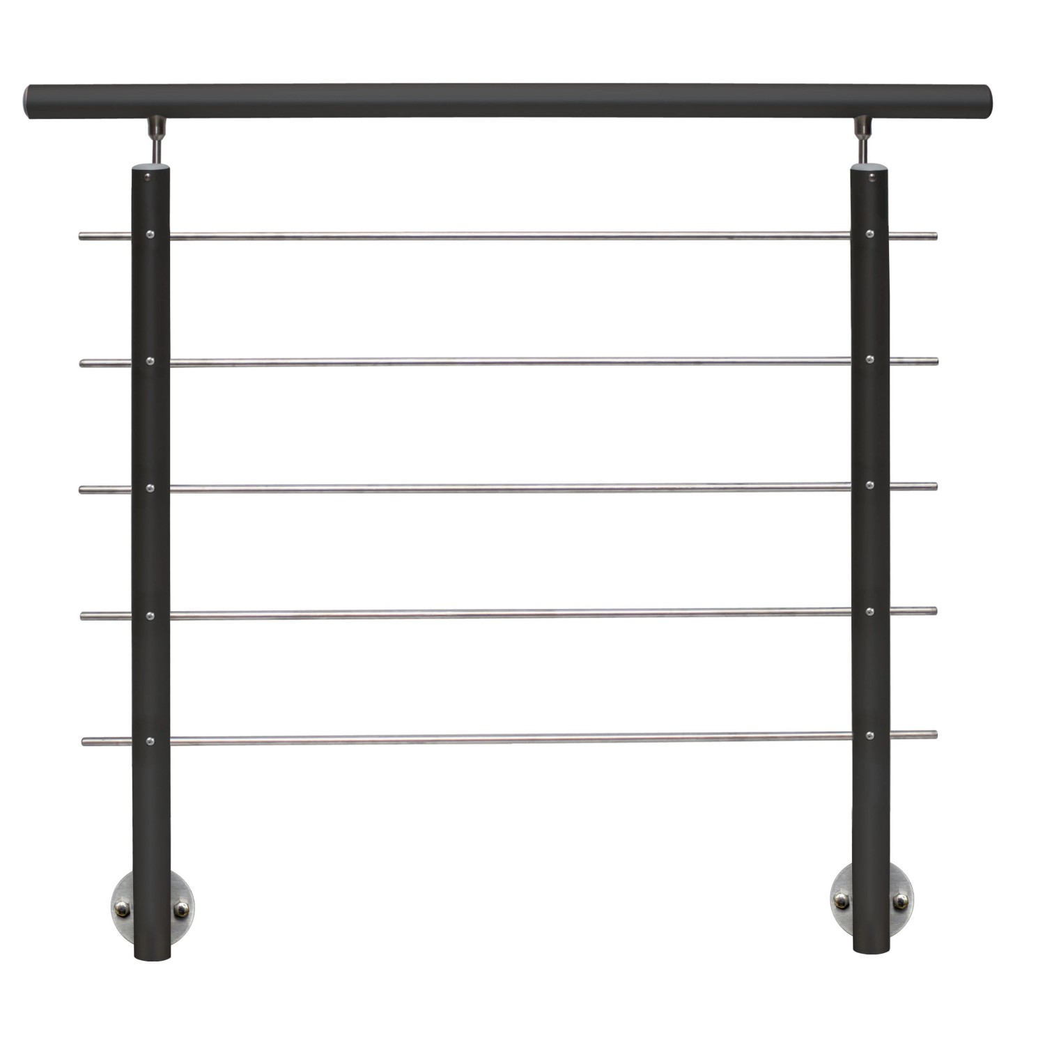 Treba Geländer-Set AB9 Seitliche Montage 150 cm Aluminium Anthrazit günstig online kaufen
