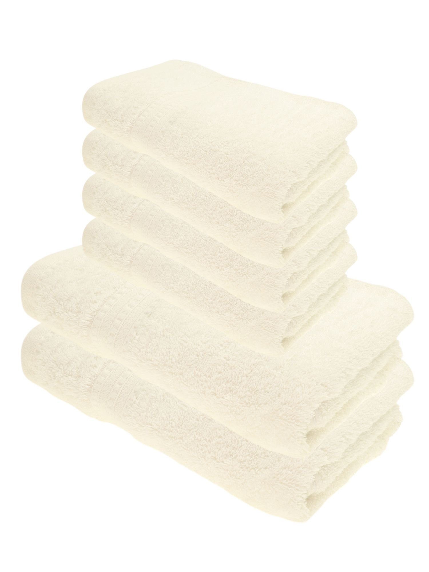 Julie Julsen Handtücher 6-Handtücher-Weiss, Bio-Baumwolle (6-St) günstig online kaufen
