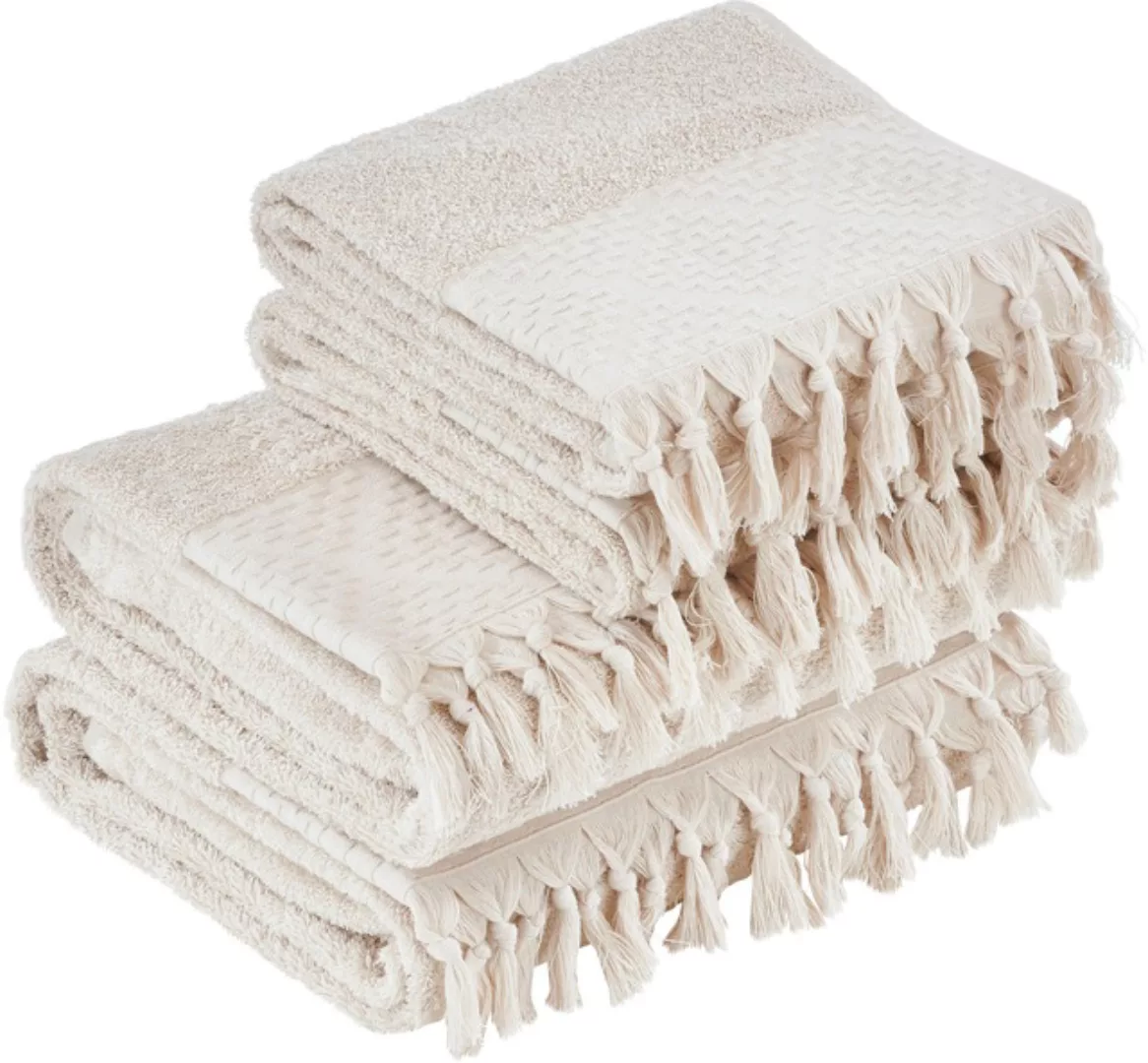 done.® Handtuch Set »Provence Bohéme«, (Set, 4 St., 2 Handtücher (50x100 cm günstig online kaufen