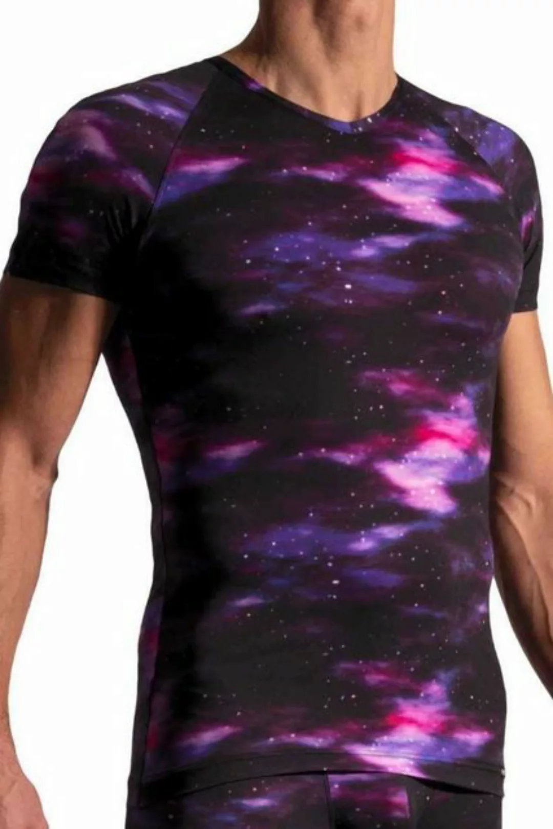 MANSTORE T-Shirt M800 V-Ausschnitt T-Shirt, space schwarz bunt XXL günstig online kaufen