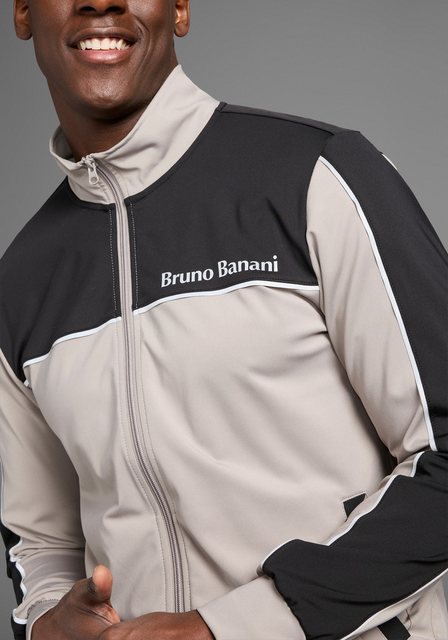 Bruno Banani Sweatjacke, Reflektorstreifen in Teilungsnähten günstig online kaufen