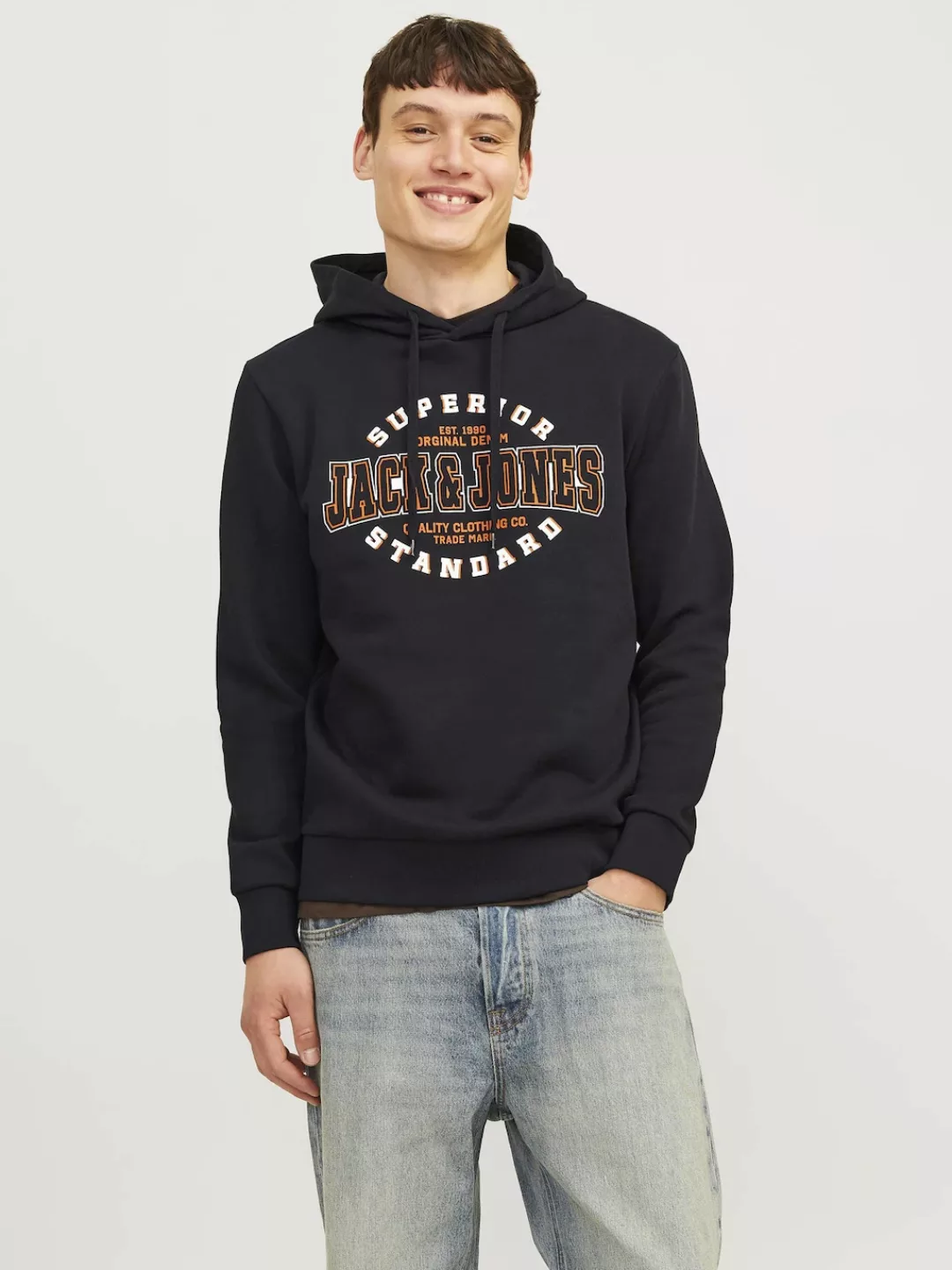 Jack & Jones Kapuzensweatshirt "JJELOGO SWEAT HOOD 2 COL 24/25 NOOS", mit L günstig online kaufen