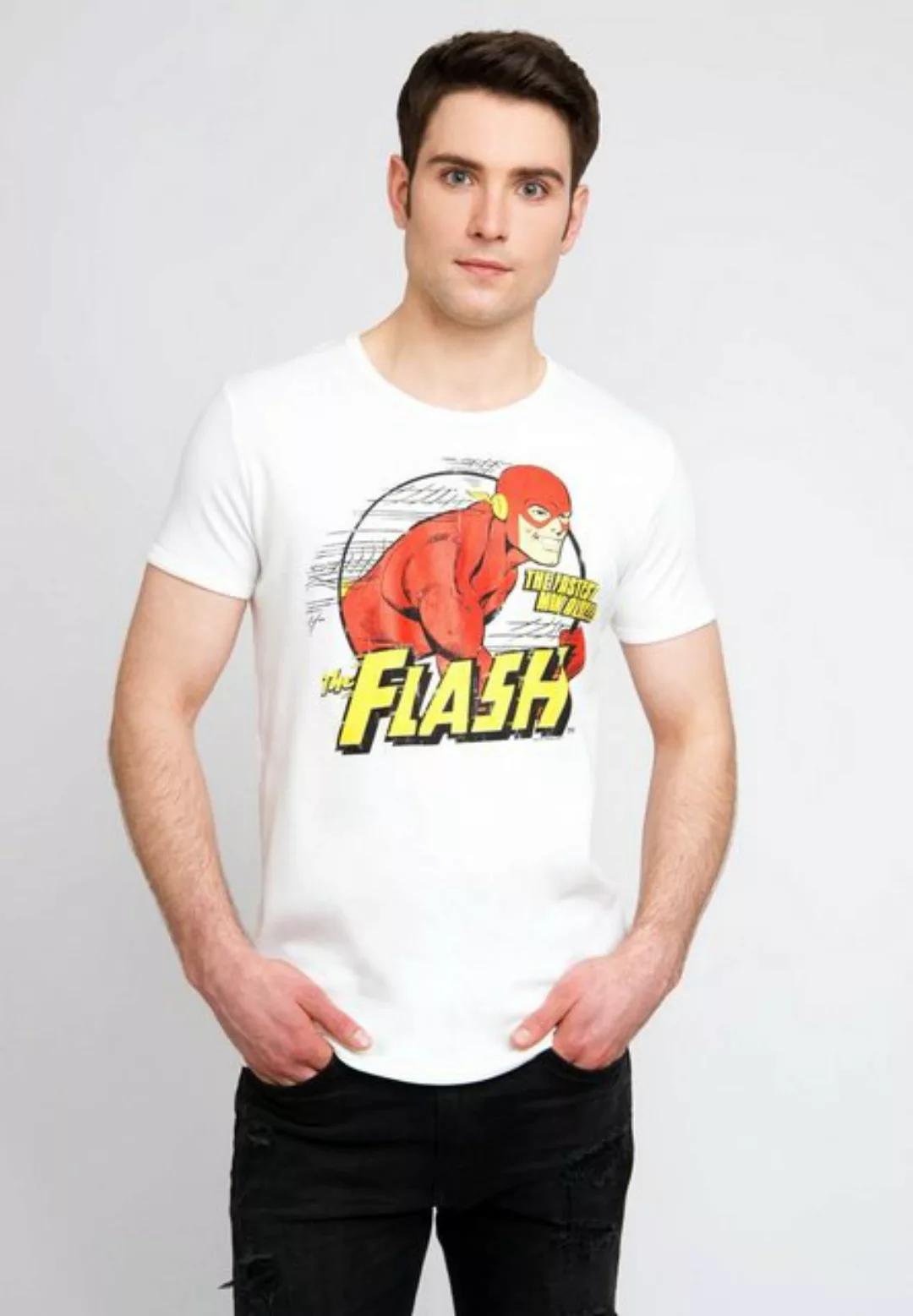 LOGOSHIRT T-Shirt The Fastest Man Alive mit tollem The Flash-Print günstig online kaufen