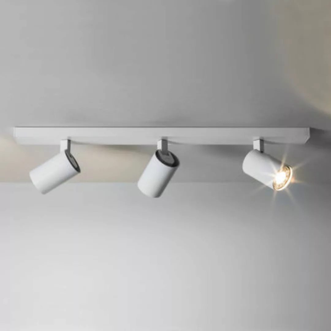 Deckenleuchte verstellbarer Spot Ascoli Triple Bar metall weiß / Deckenleuc günstig online kaufen