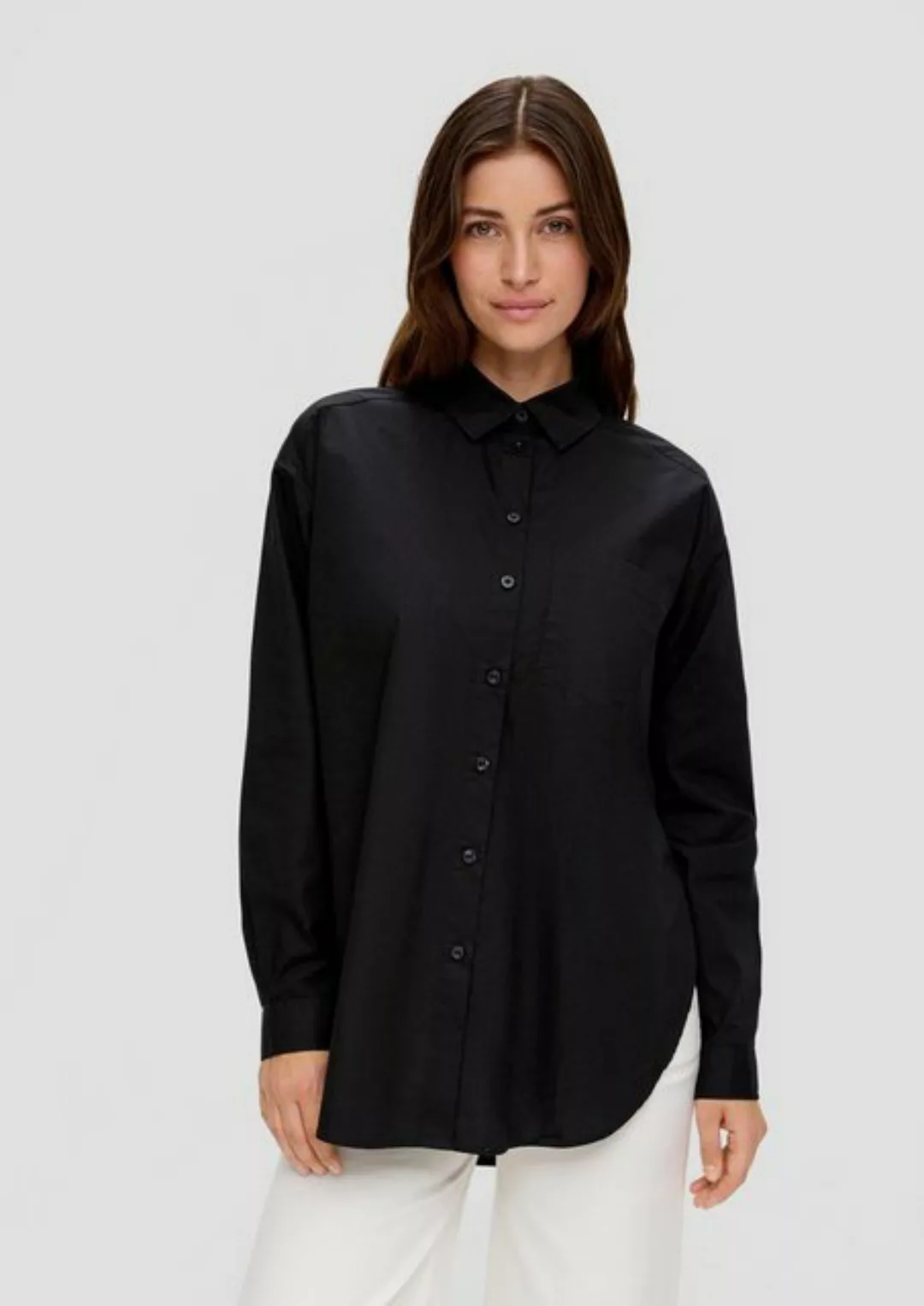 QS Langarmbluse Oversized Bluse aus Baumwolle günstig online kaufen