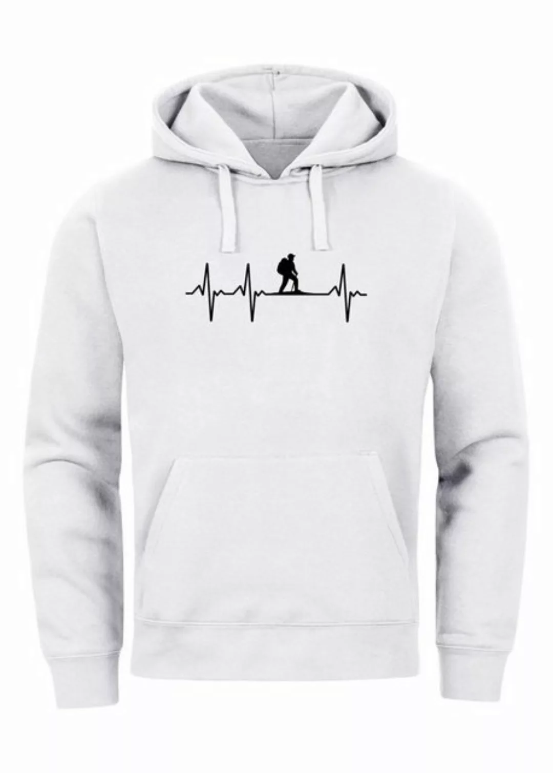 Neverless Hoodie Hoodie Herren Print Wanderer Herzschlag Outdoor Natur Moti günstig online kaufen