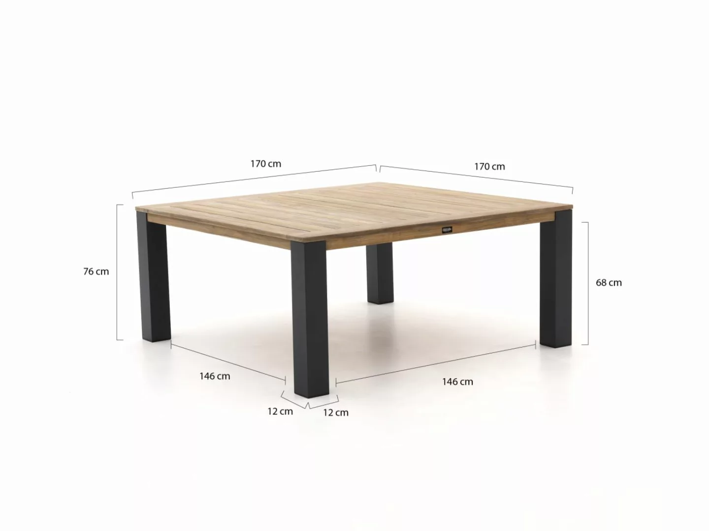 ROUGH-X Gartentisch 170x170x76 cm günstig online kaufen