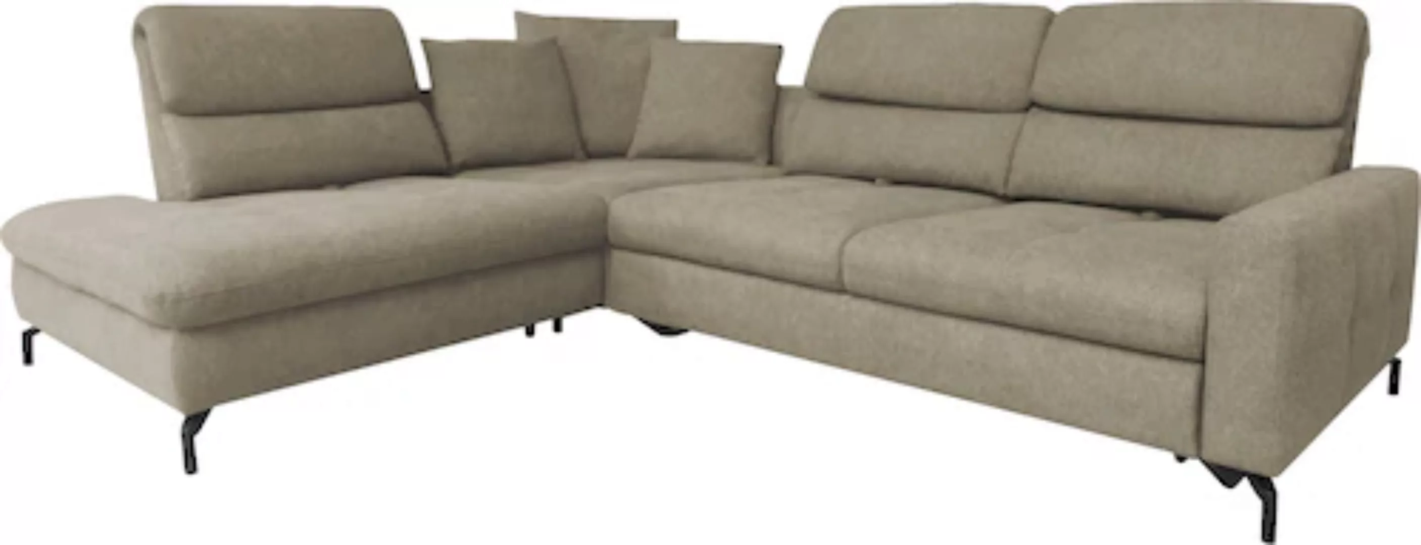 ADA trendline Ecksofa "Louis", Breite 286 cm, Rückenlehnenverstellung, wahl günstig online kaufen