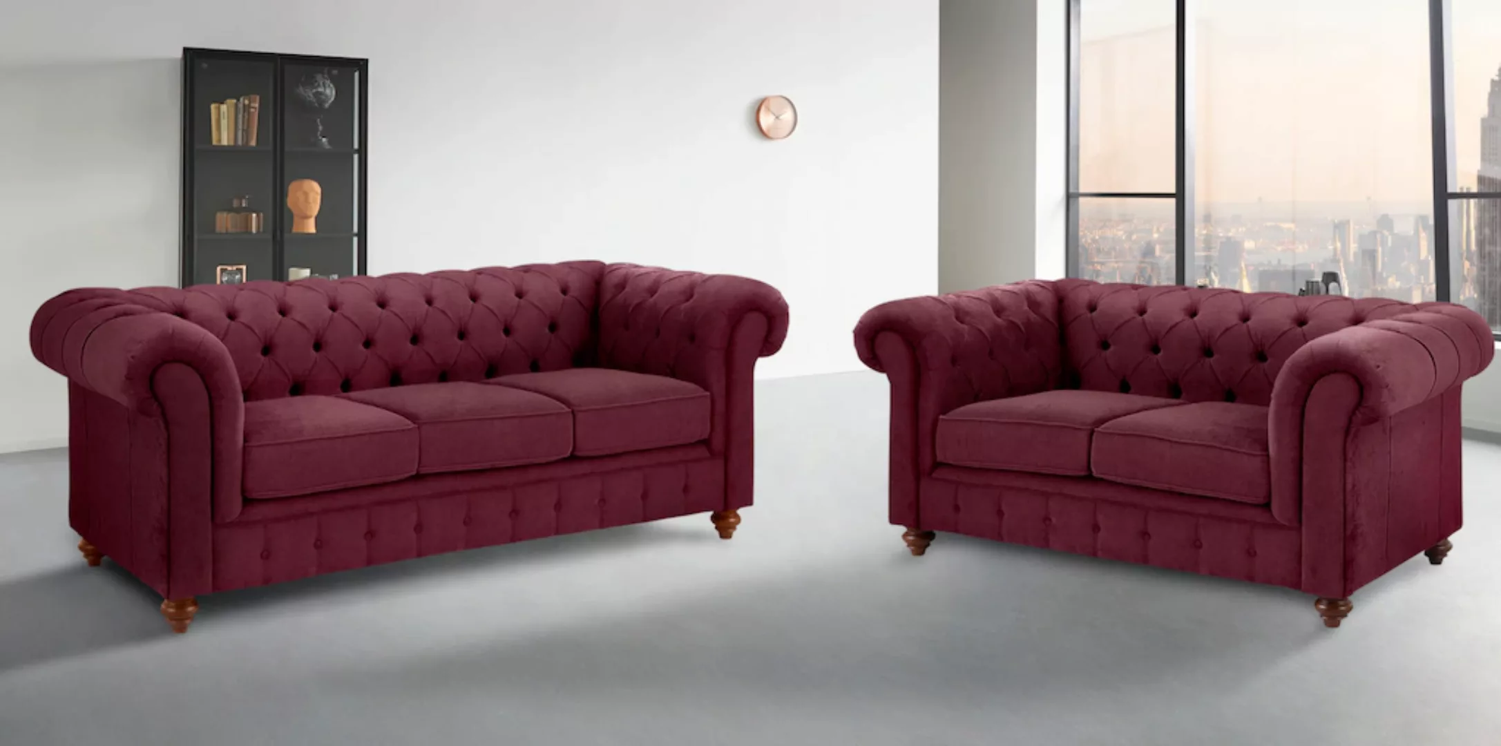 Home affaire Sitzgruppe "Chesterfield", (2 tlg.) günstig online kaufen