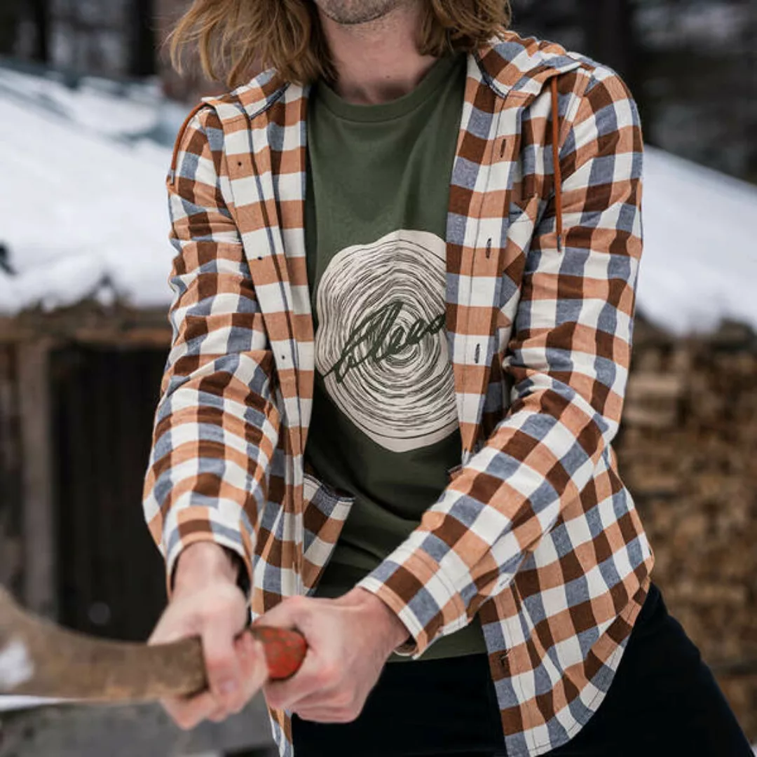 Lumberjacks Hanf Hemd Blau/ Ocker günstig online kaufen