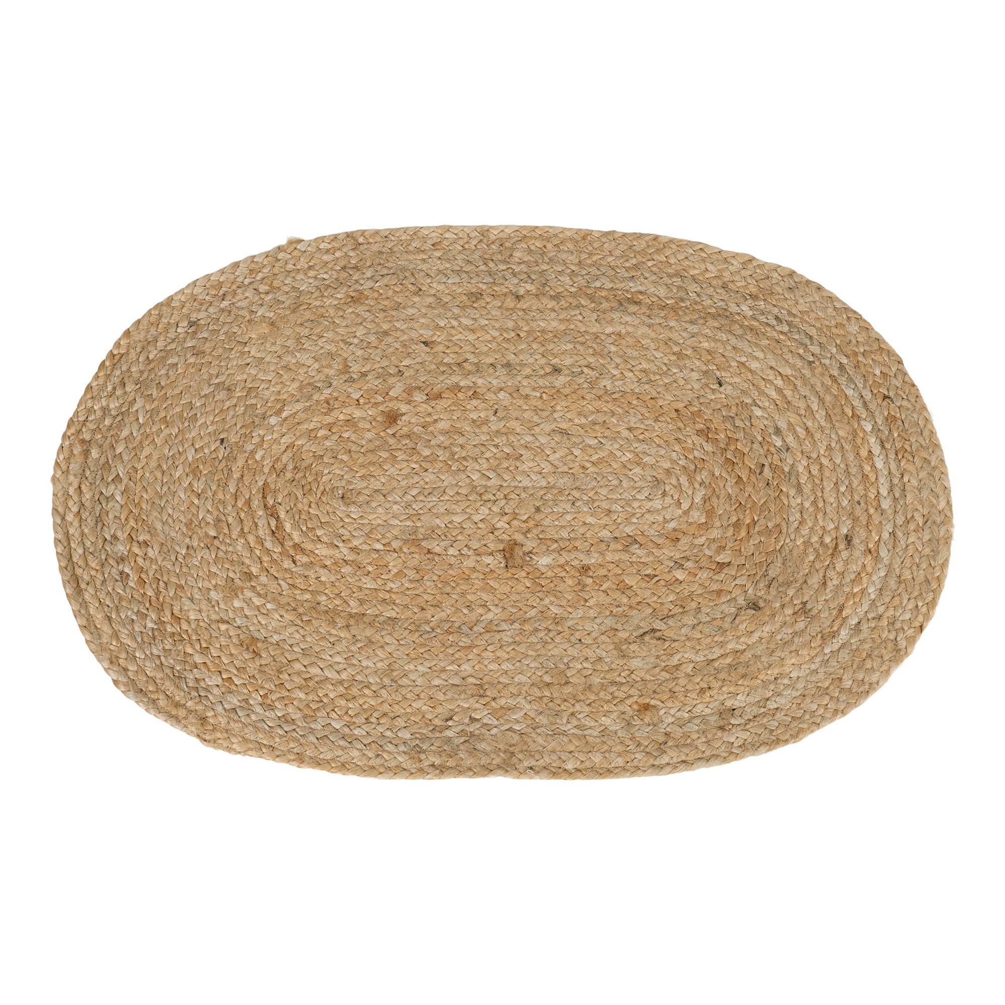 tinkaro Fußmatte Bombay Jute Natur, Oval, günstig online kaufen
