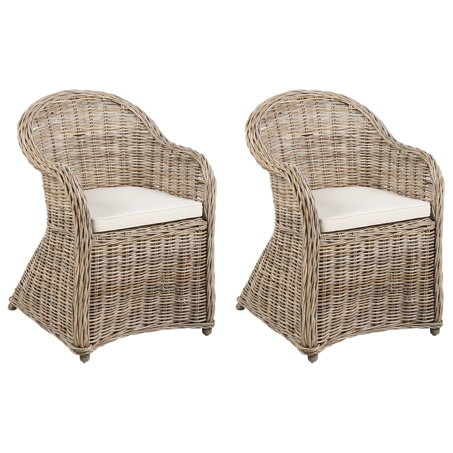 Beliani Sessel Beige Naturfarben 68x56x87 günstig online kaufen