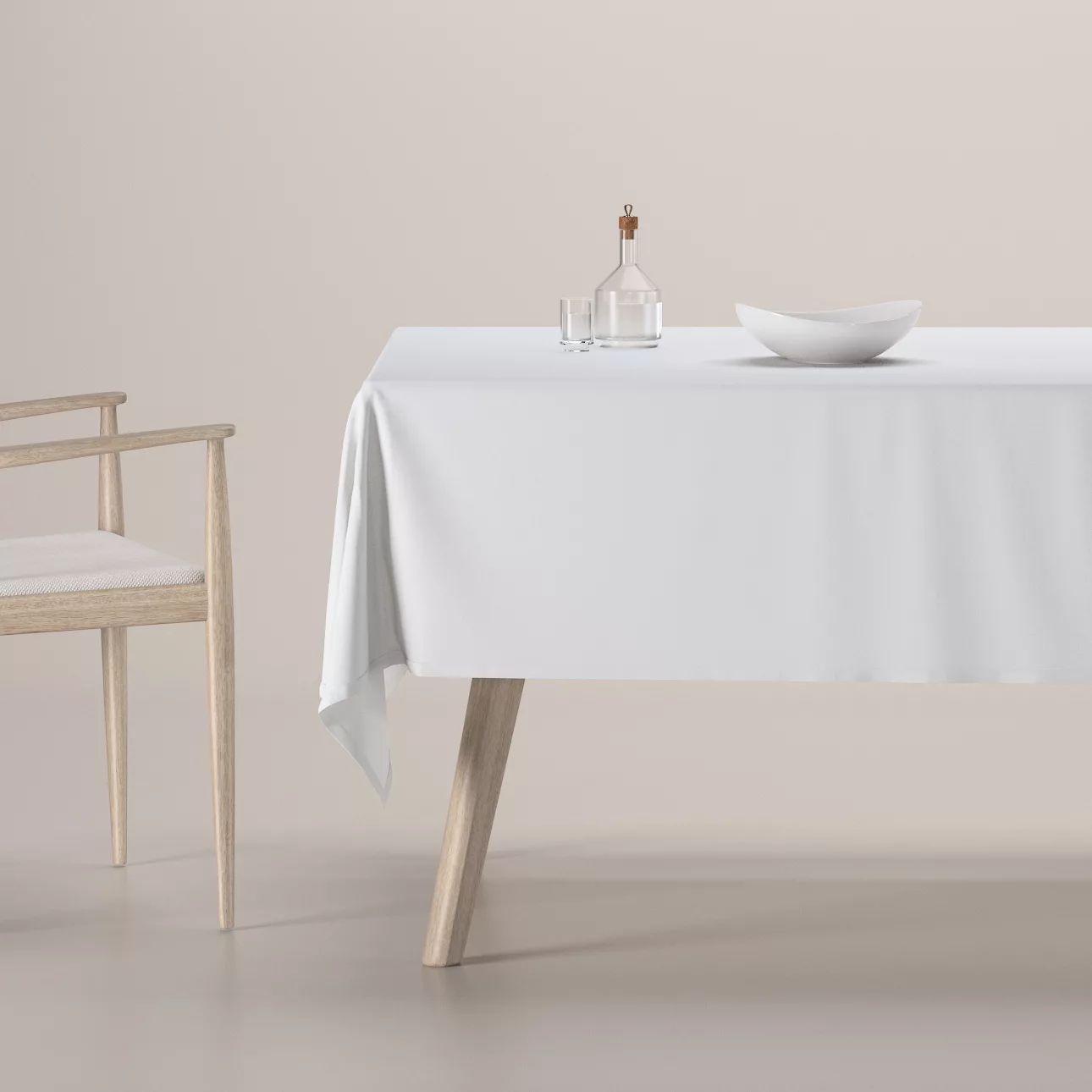 Rechteckige Tischdecke, weiß, Loneta (133-02) günstig online kaufen