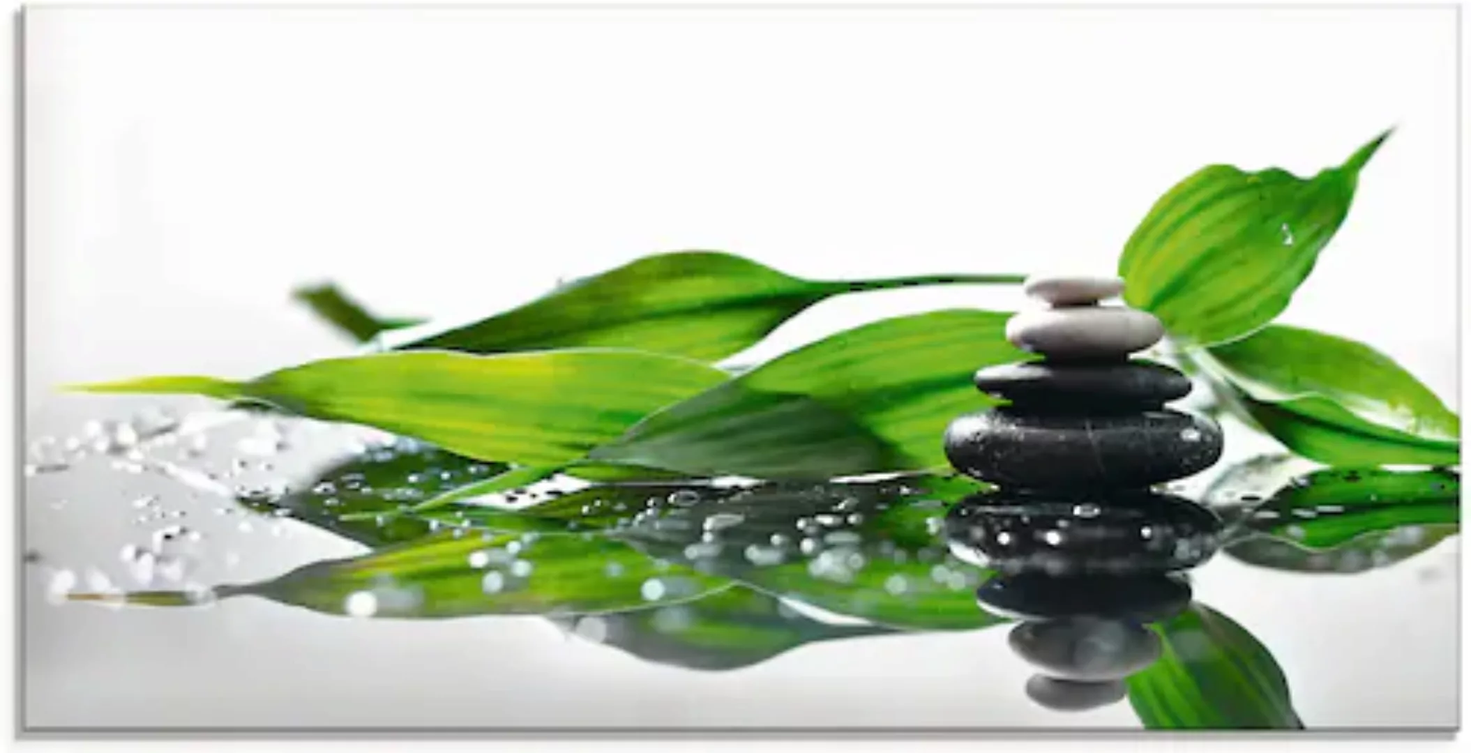 Artland Glasbild "Spa mit Steinen und Bambus", Zen, (1 St.) günstig online kaufen