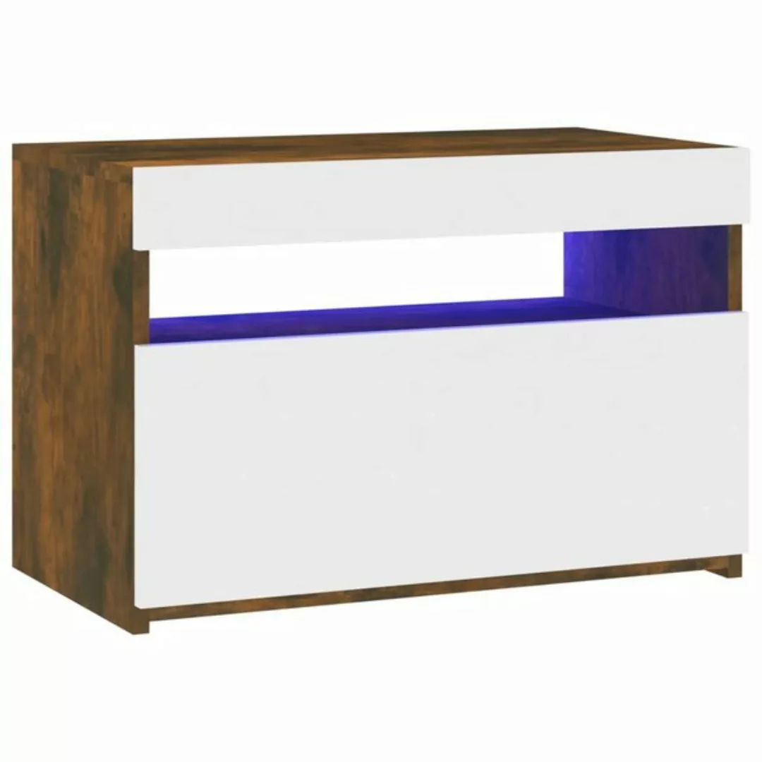 vidaXL TV-Schrank TV-Schrank mit LED-Leuchten Räuchereiche 60x35x40 cm Lowb günstig online kaufen