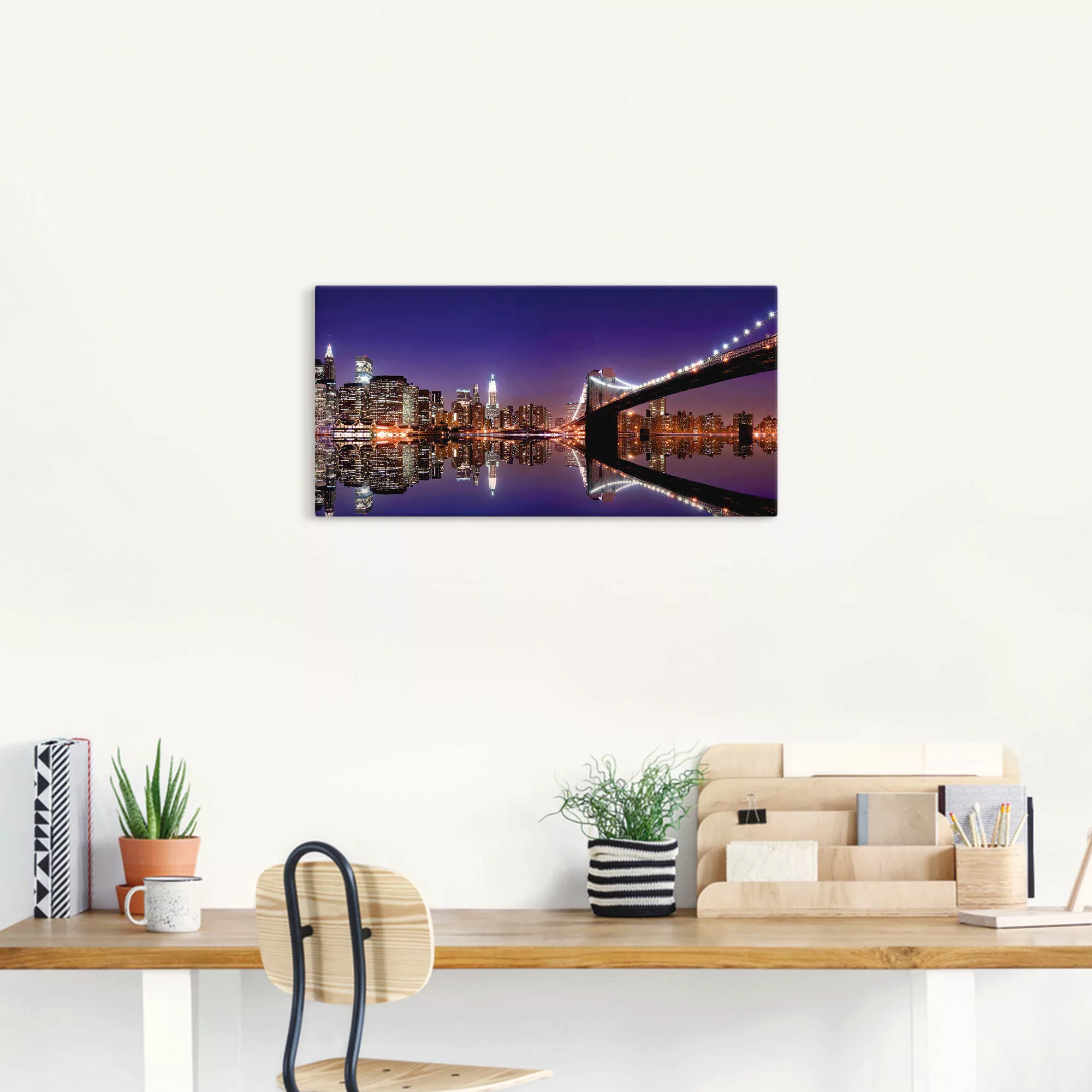 Artland Leinwandbild "New York Skyline", Amerika, (1 St.), auf Keilrahmen g günstig online kaufen