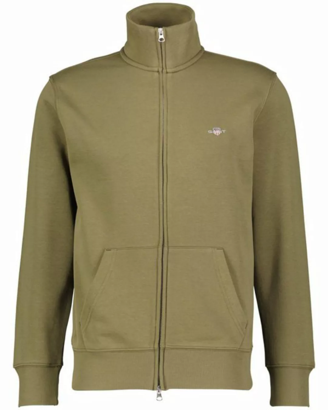 Gant Sweatjacke "REG SHIELD FULL ZIP SWEAT", mit Logostickerei auf der Brus günstig online kaufen