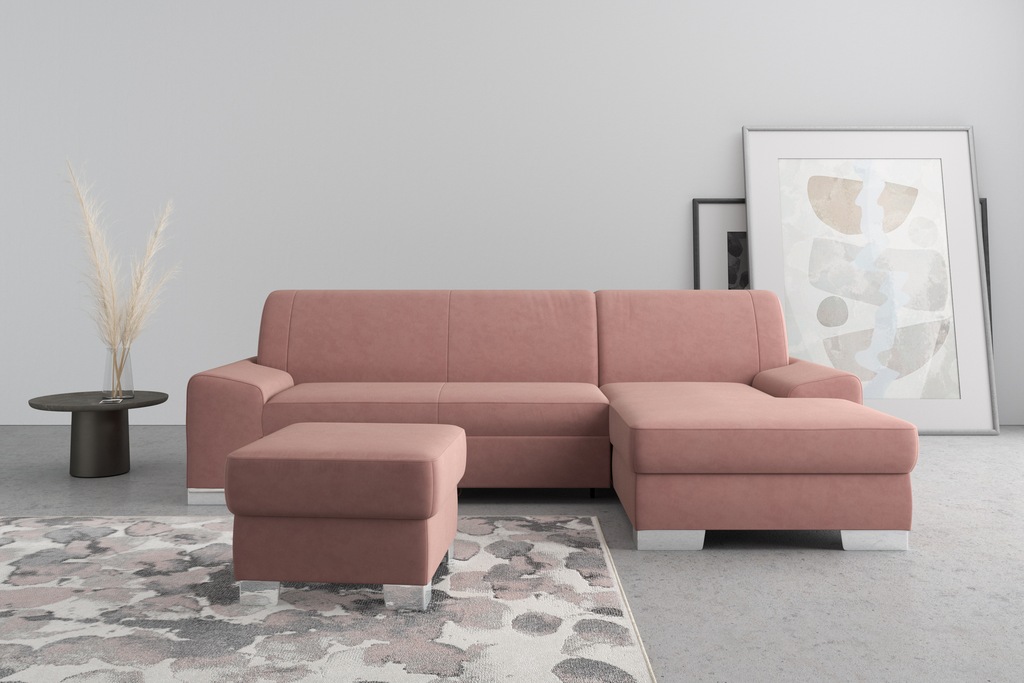 DOMO collection Ecksofa "Anzio L-Form, whlw. Bettfunktion, Federkern, hochw günstig online kaufen