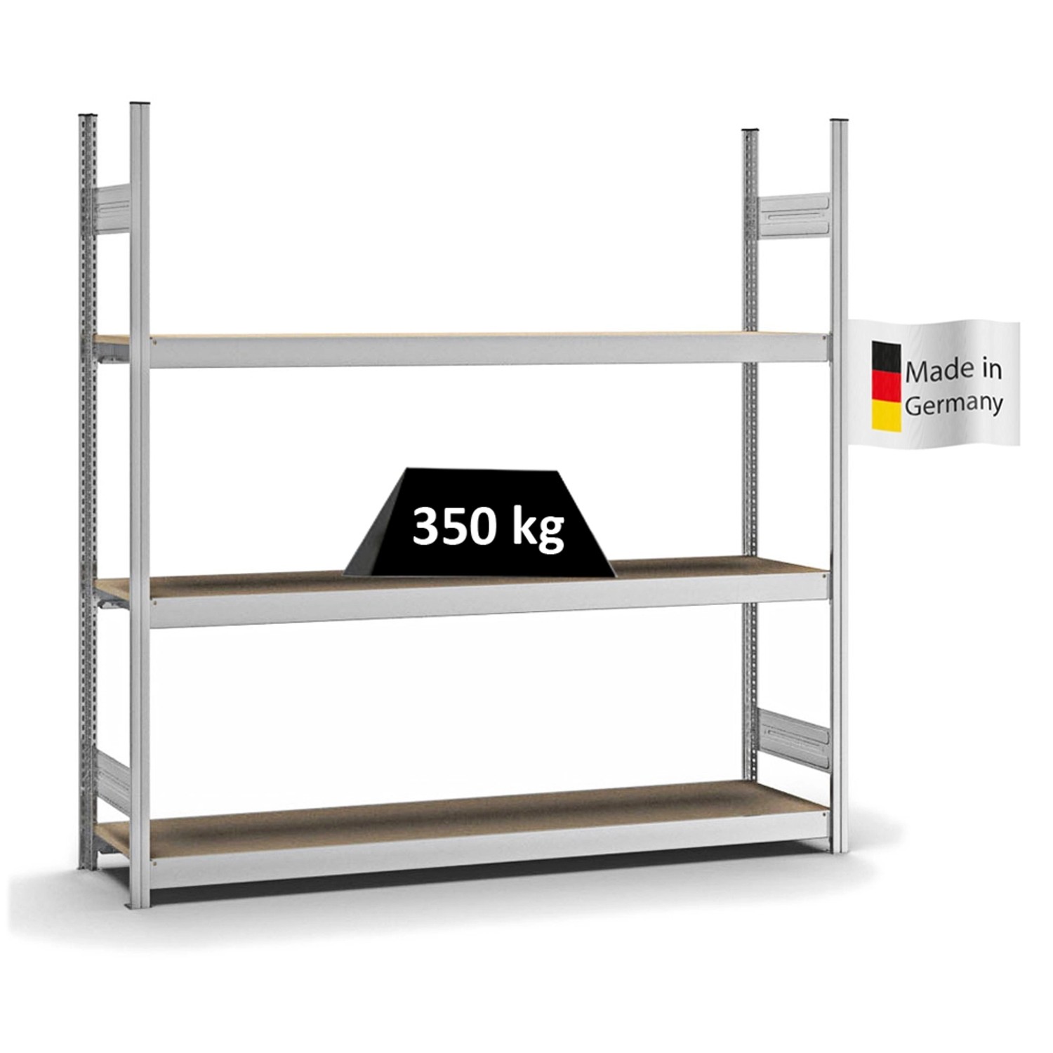 PROREGAL Weitspannregal Stecksystem T-Profil Grundregal HxBxT 200x200x40 cm günstig online kaufen