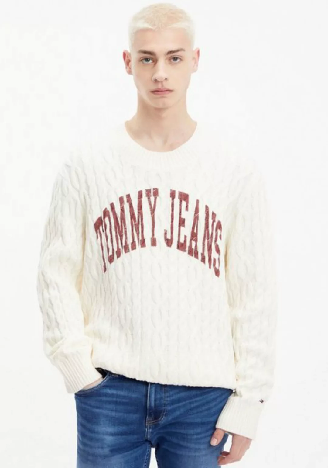 Tommy Jeans Strickpullover TJM RLXD COLLEGIATE SWEATER günstig online kaufen