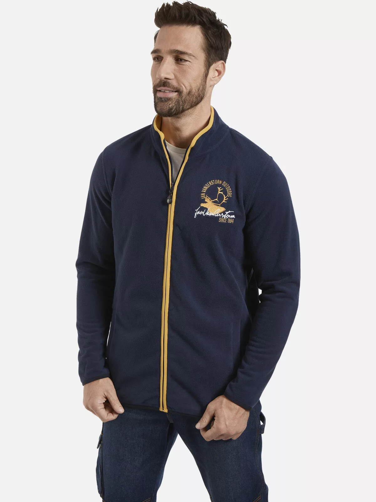 Jan Vanderstorm Sweatjacke "Fleecejacke HALLVAR" günstig online kaufen