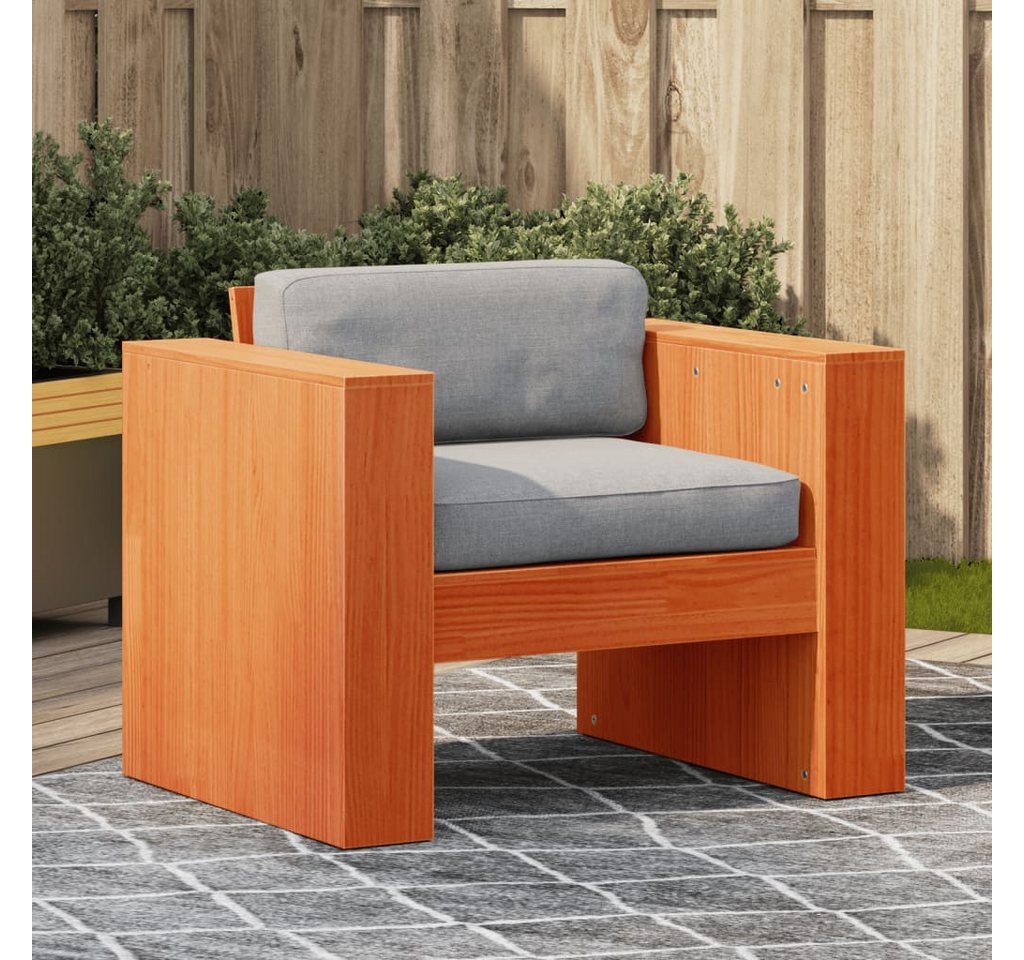 vidaXL Loungesofa Gartensessel Wachsbraun 79x60x62 cm Massivholz Kiefer günstig online kaufen