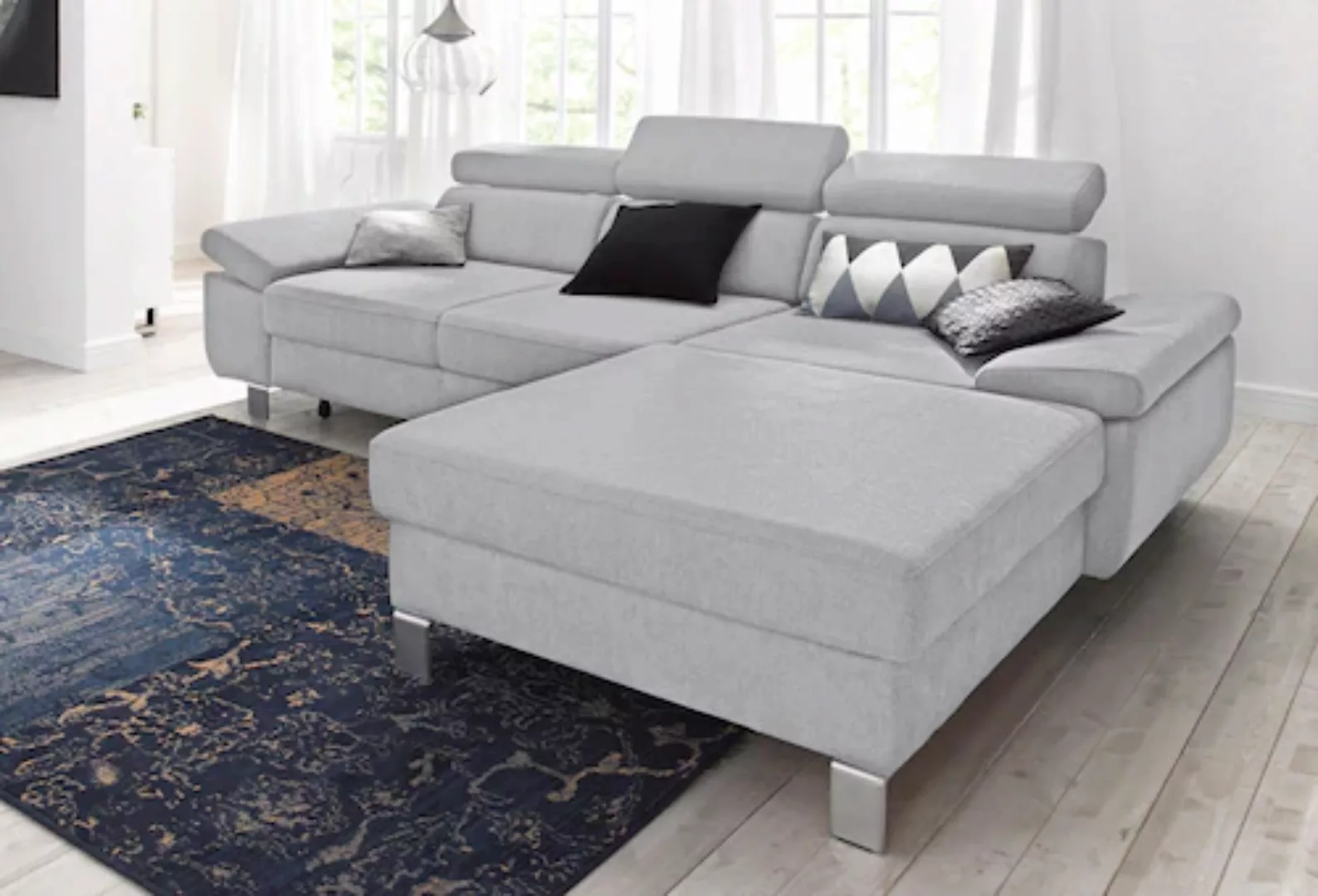 exxpo - sofa fashion Ecksofa Locarno, hochwertiger Sitzkomfort, bequeme Arm günstig online kaufen