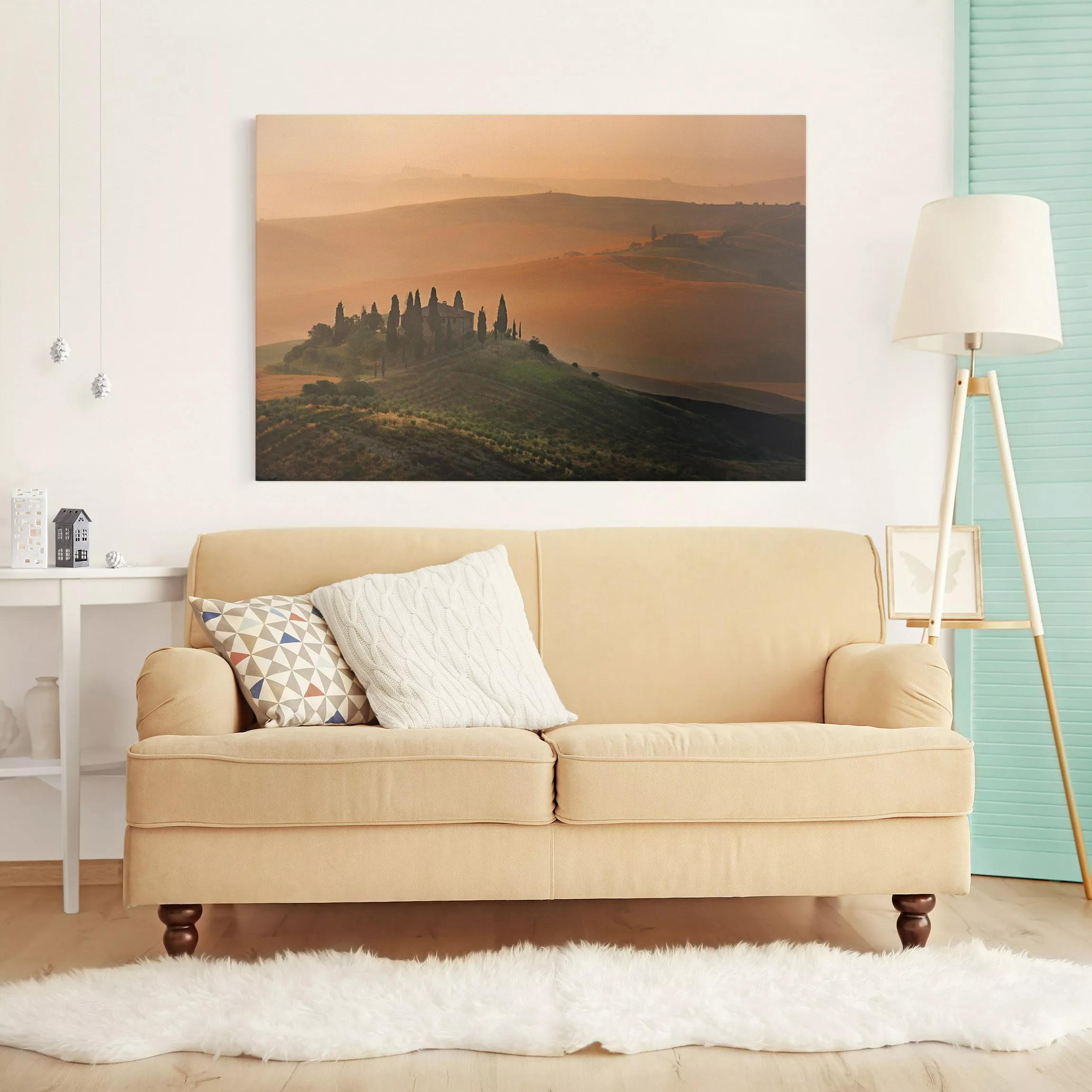 Leinwandbild Sonnenuntergang - Querformat Dreams of Tuscany günstig online kaufen