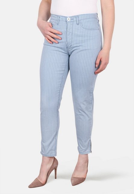 STOOKER WOMEN 5-Pocket-Jeans Nizza Stripe Tapered Fit günstig online kaufen