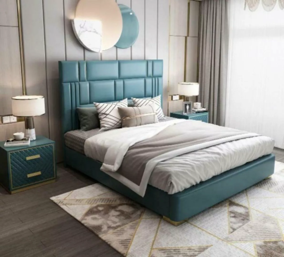 JVmoebel Bett, Leder Luxus Hotel Bett Doppel Polster Betten Schlaf Zimmer günstig online kaufen