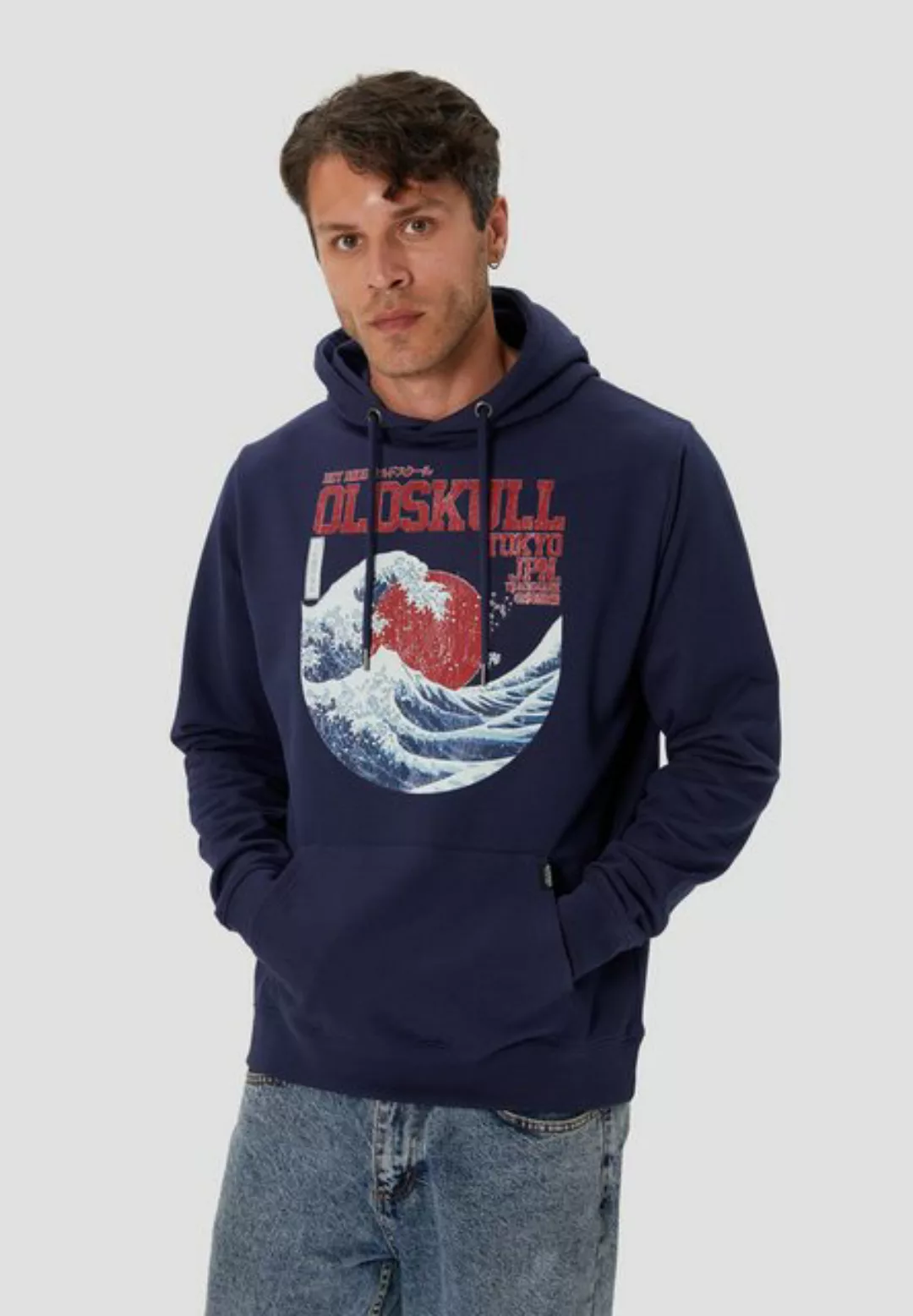 Oldskull Hoodie Asian Big W Vintage Logo Graphic günstig online kaufen