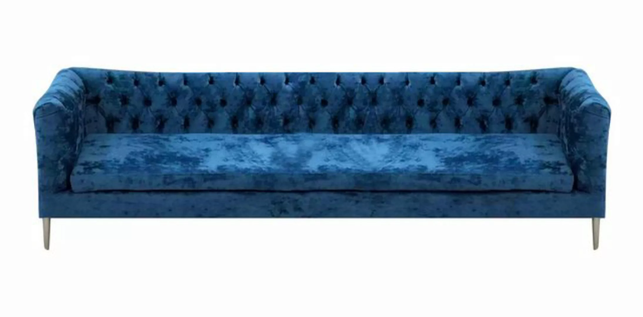 Xlmoebel Sofa Vier-Sitzer Chesterfield Sofa in Blau für das Wohnzimmer -, H günstig online kaufen