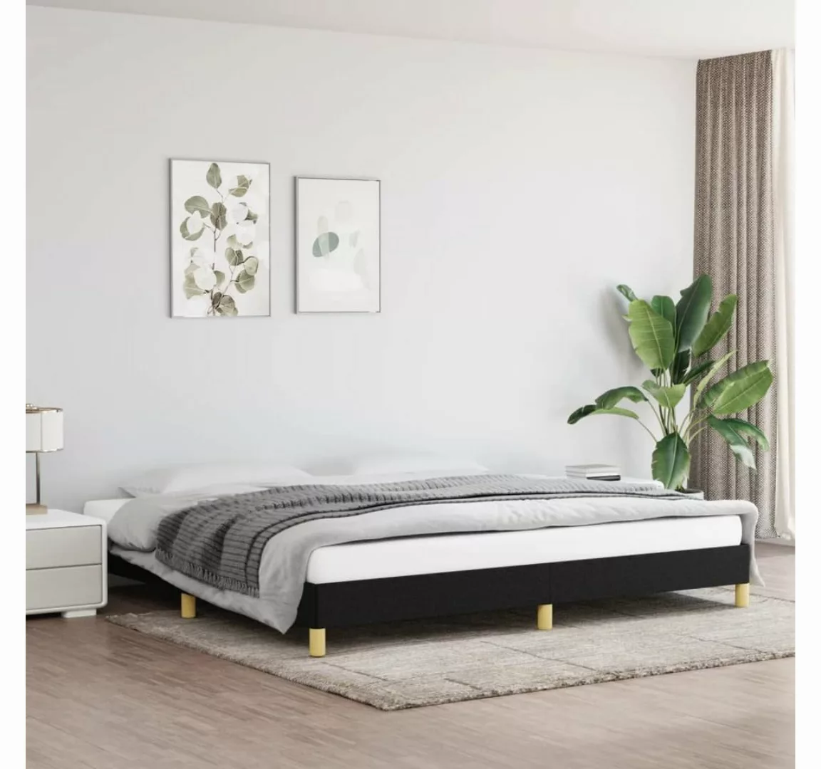 furnicato Bett Bettgestell Schwarz 200x200 cm Stoff günstig online kaufen