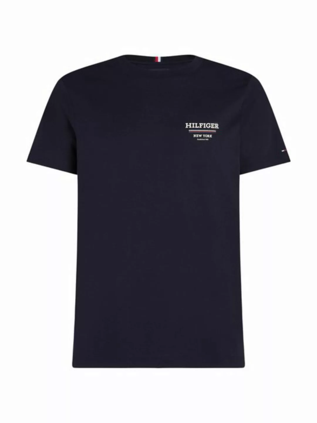 Tommy Hilfiger T-Shirt HILFIGER GLOBAL STRIPE TEE kontrastfarbener Print au günstig online kaufen