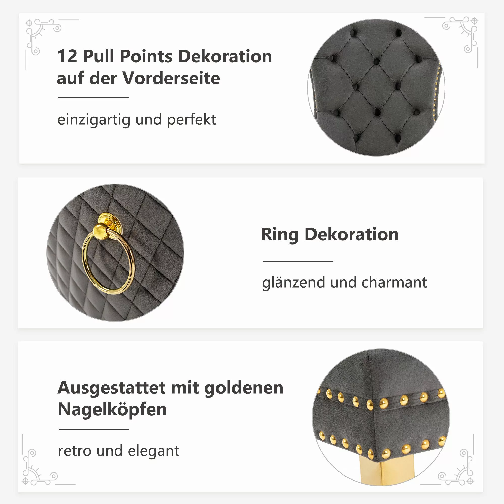 Tongtong Esszimmerstuhl Küchenstuhl, Wohnzimmerstuhl, Stützbeine aus günstig online kaufen